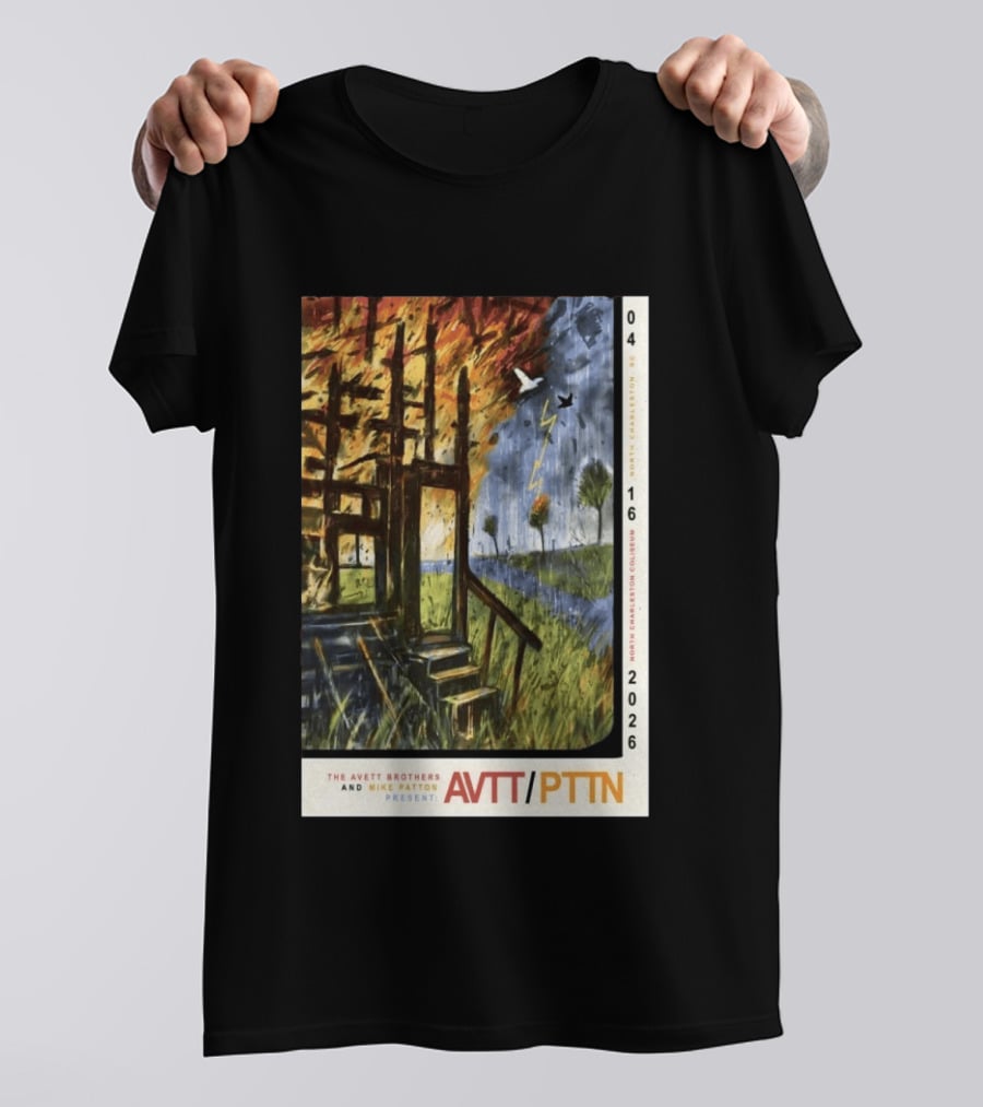 The Avett Brothers Mike Patton Presents AVTT PTTN April 16 2026 North Charleston Coliseum T-Shirt