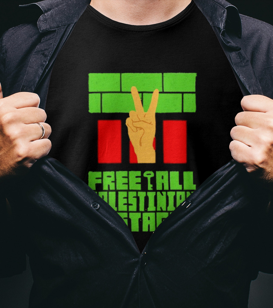 Celebrate Freedom Free All Palestinian Hostages Victory Hand T-Shirt
