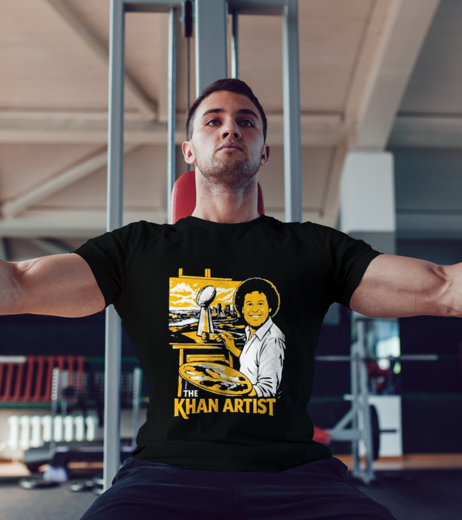 The Khan Artist Pittsburgh Draft Football Trophy Painter T-Shirt