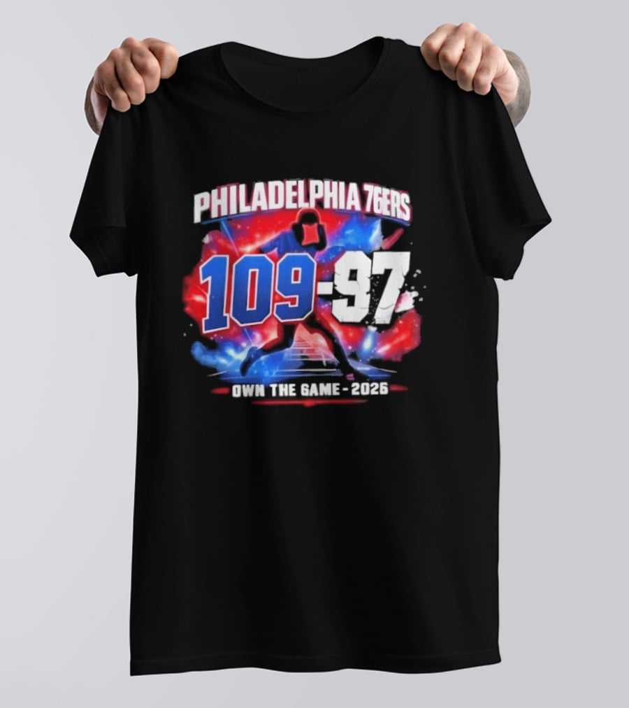 Philadelphia 76Ers 109 97 Victory Vs Orlando Magic Joel Embiid Mode 2026 T-Shirt