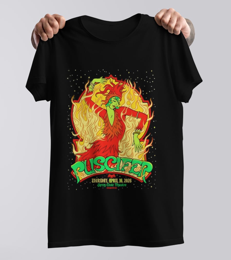 Puscifer Akron Civic Theatre April 16 2026 The Normal Isn't Tour Fiery Dancer T-Shirt