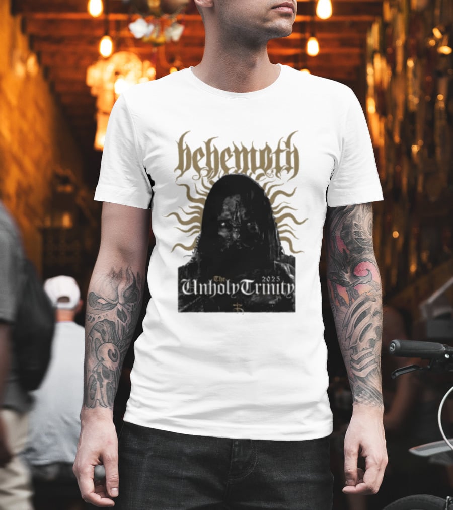 Behemoth The Unholy Trinity Sunburst Symbol Dark T-Shirt