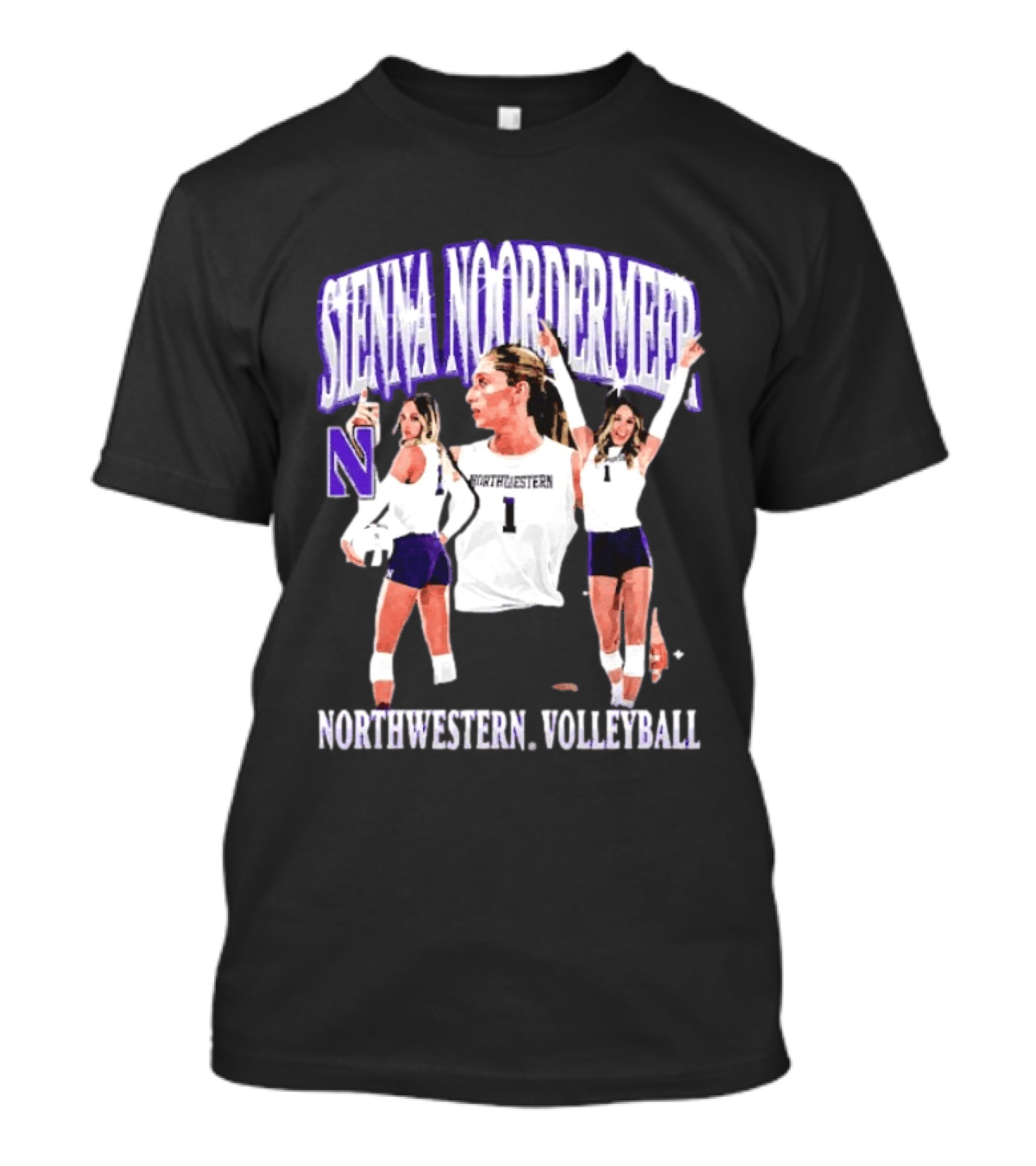 Sienna Noordermeer Northwestern Volleyball Player N Wildcats Sports Team T-Shirt