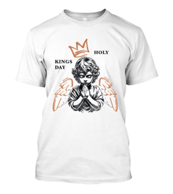 Dirty Workz Holy Kingsday The Saints Netherlands 2026 Angel With Crown And Wings T-Shirt