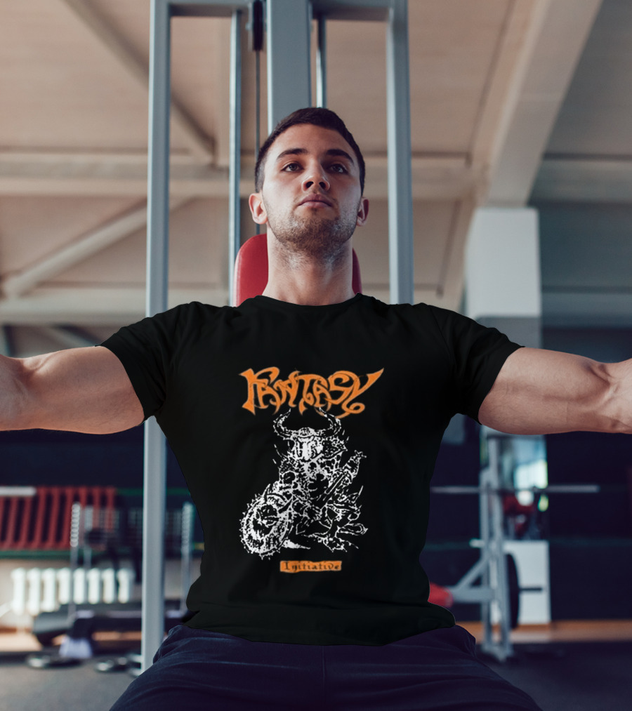 Fantasy Initiative Tormentor Orange Warrior With Spiked Club T-Shirt