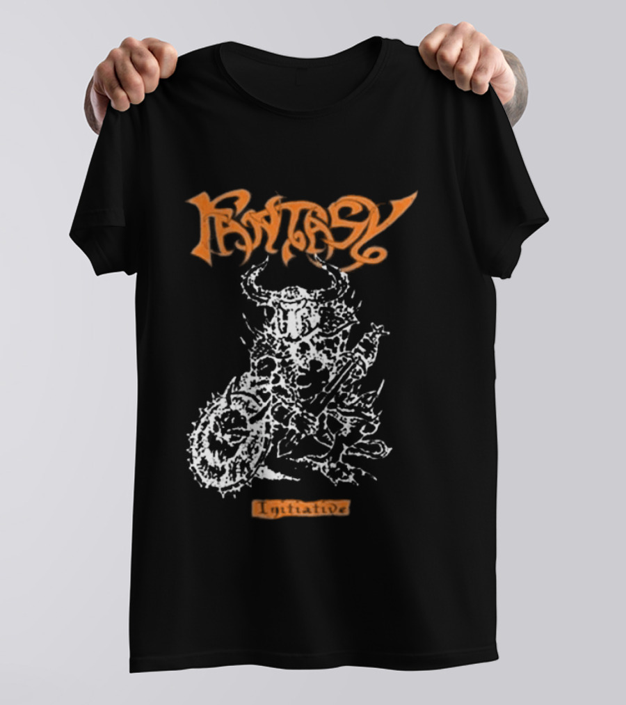 Fantasy Initiative Tormentor Orange Warrior With Spiked Club T-Shirt