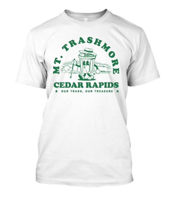 Mt. Trashmore Cedar Rapids Our Trash Our Treasure Ringer T-Shirt