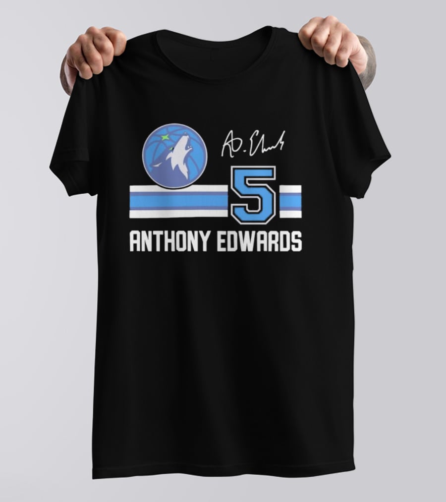 Anthony Edwards Minnesota Timberwolves 5 NBA Signature T-Shirt
