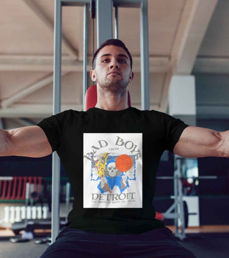 Bad Boys From Detroit Pistons The Baddest Boys On Earth Grim Reaper T-Shirt