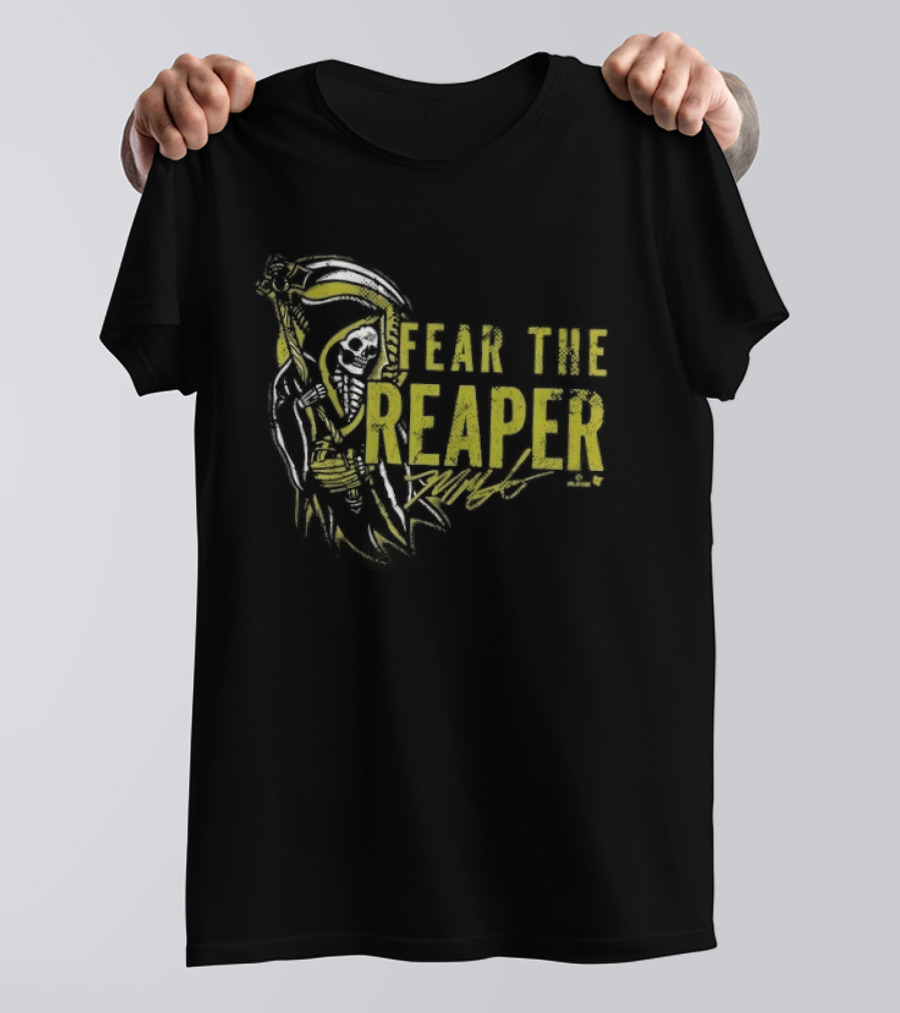 Mason Miller Fear The Reaper Skull Scythe T-Shirt