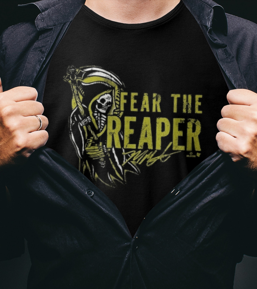 Mason Miller Fear The Reaper Skull Scythe T-Shirt