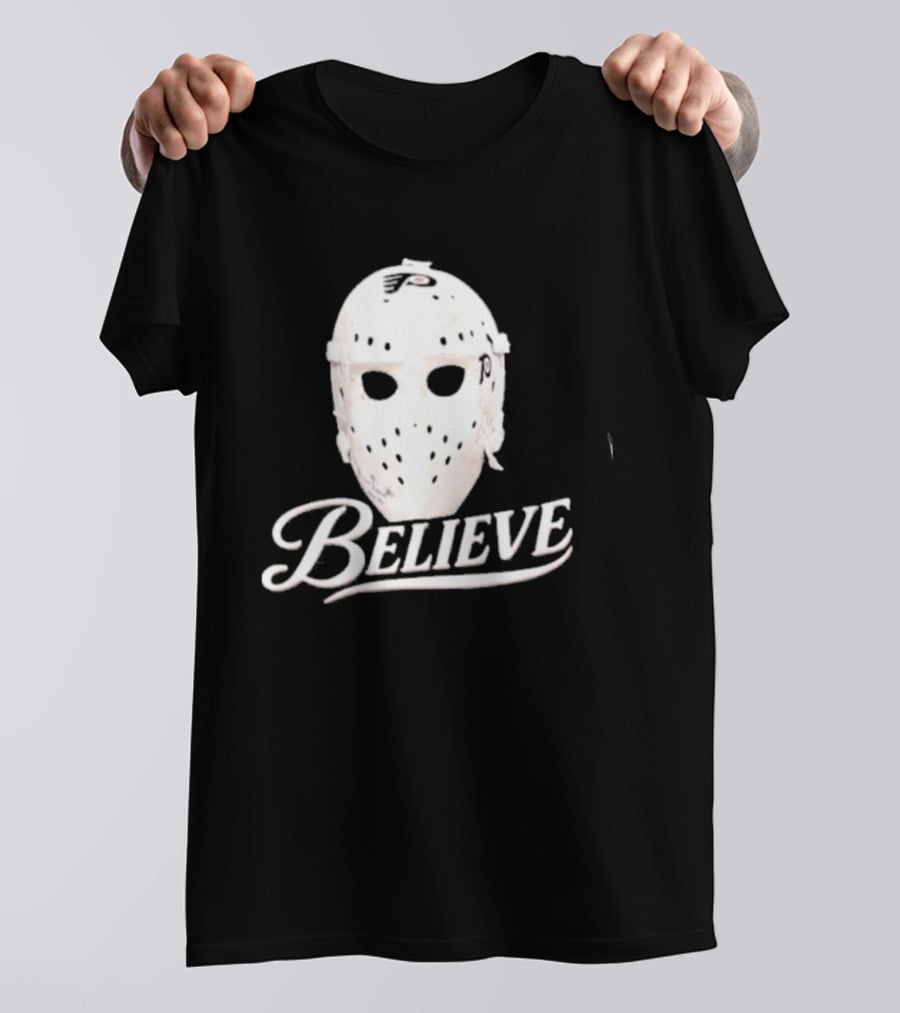 Believe Classic Hockey Mask Philadelphia Flyers T-Shirt