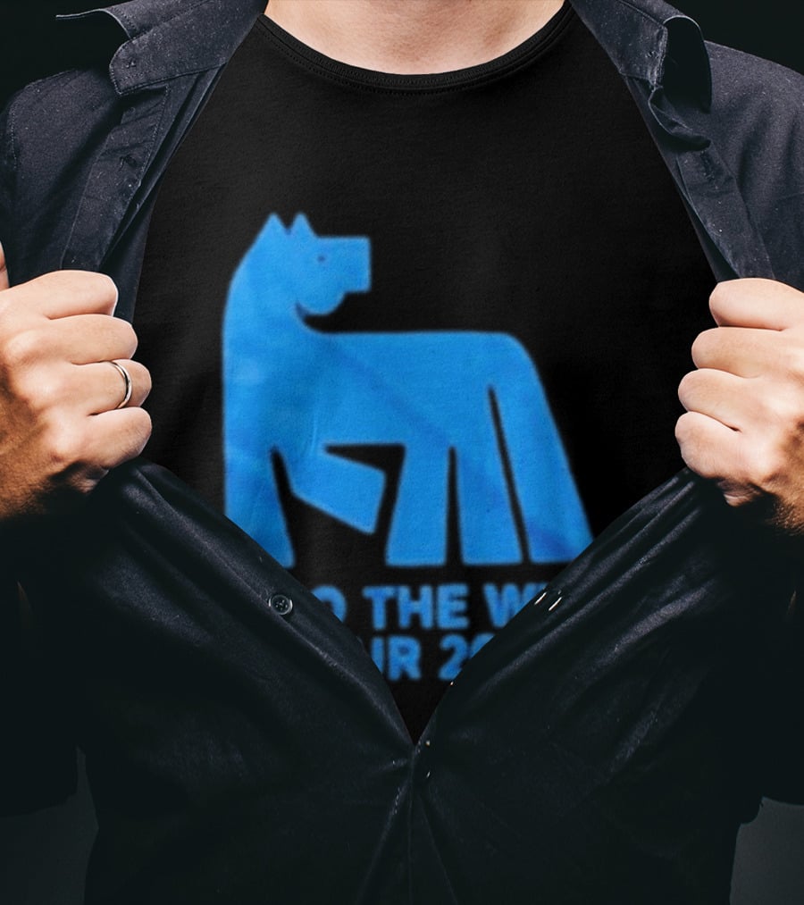 Russ Into The Wild Tour 2025 Blue Bear T-Shirt