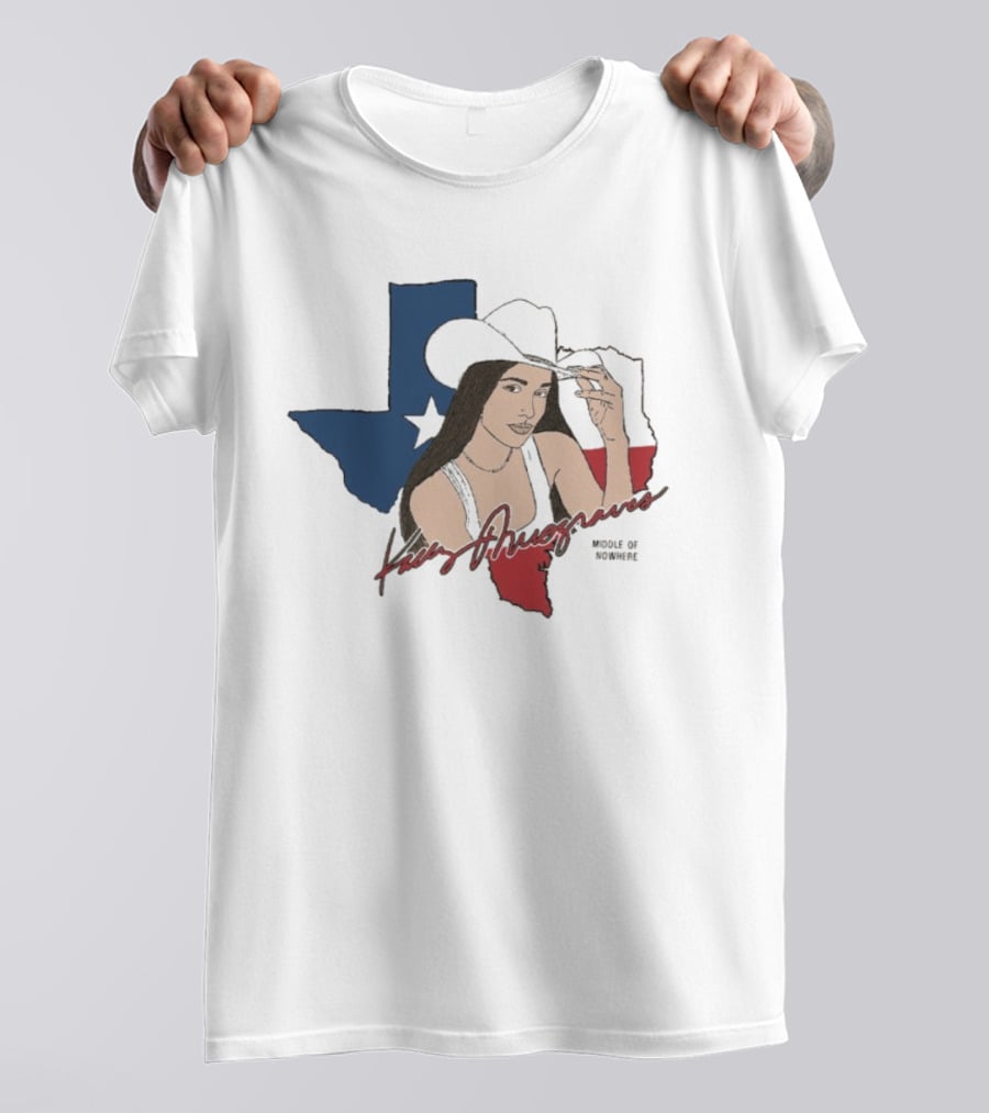 Kacey Musgraves Texas Map Middle Of Somewhere Cowboy Hat T-Shirt