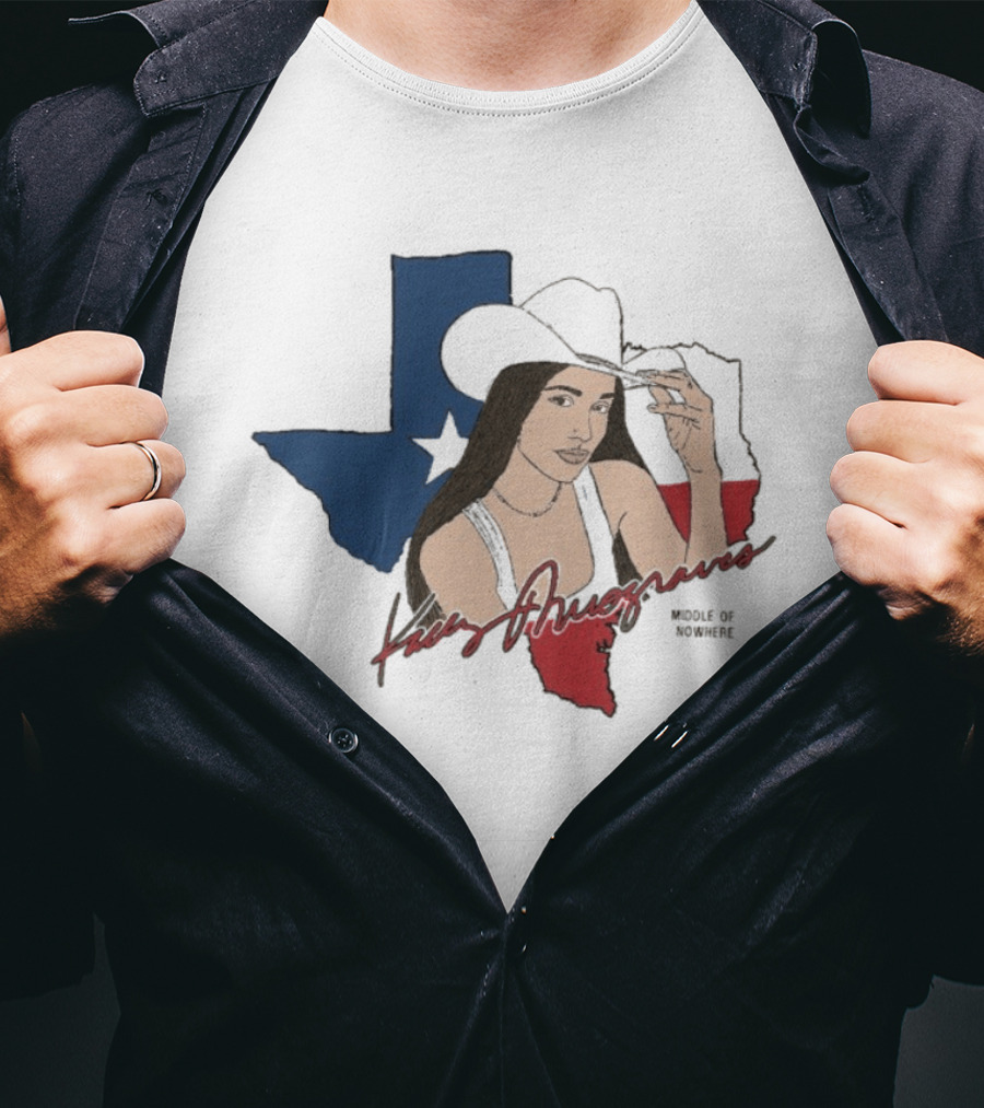 Kacey Musgraves Texas Map Middle Of Somewhere Cowboy Hat T-Shirt