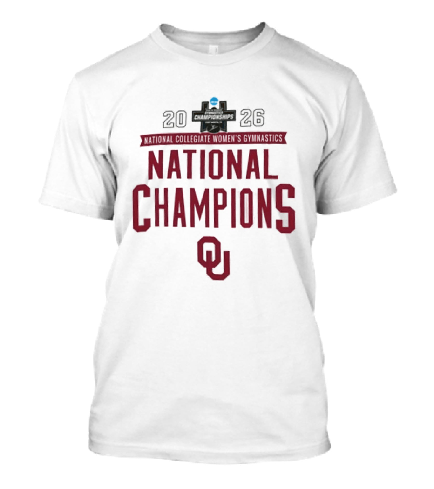 Oklahoma Sooners Gymnastics National Champions 2026 T-Shirt