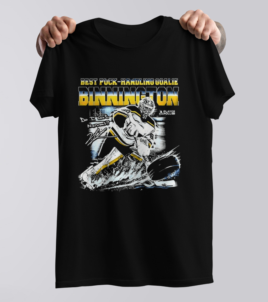 Best Puck Handling Goalie Binnington St. Louis Hockey T-Shirt