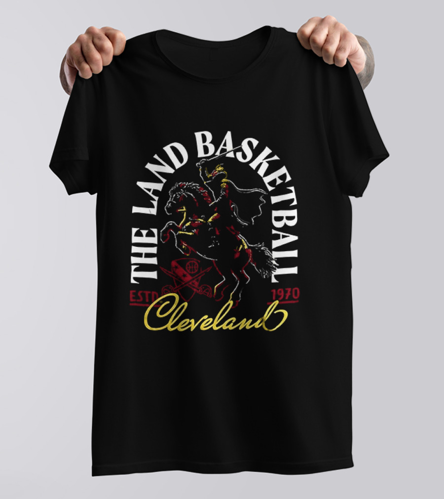 Cleveland The Land Basketball Est 1970 Curved T-Shirt