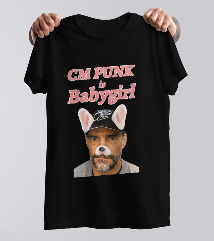 CM Punk Is Babygirl With Cute Ears And Nose Accessory T-Shirt