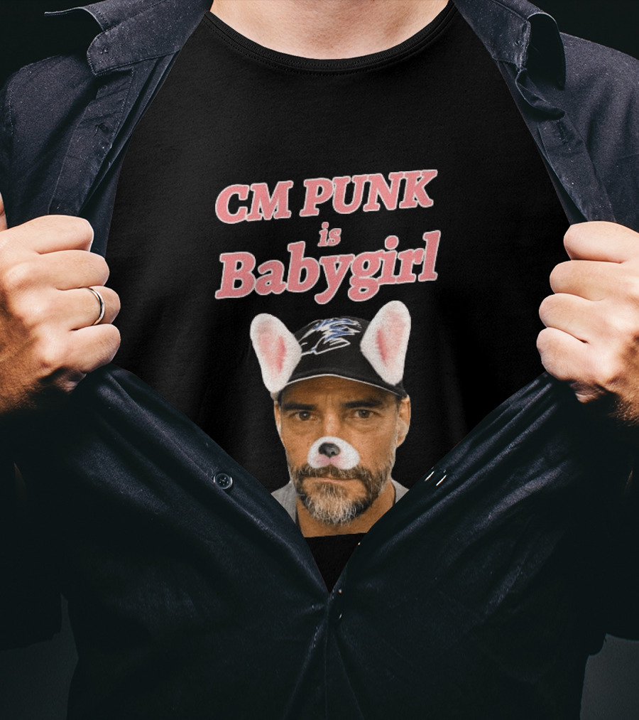 CM Punk Is Babygirl With Cute Ears And Nose Accessory T-Shirt