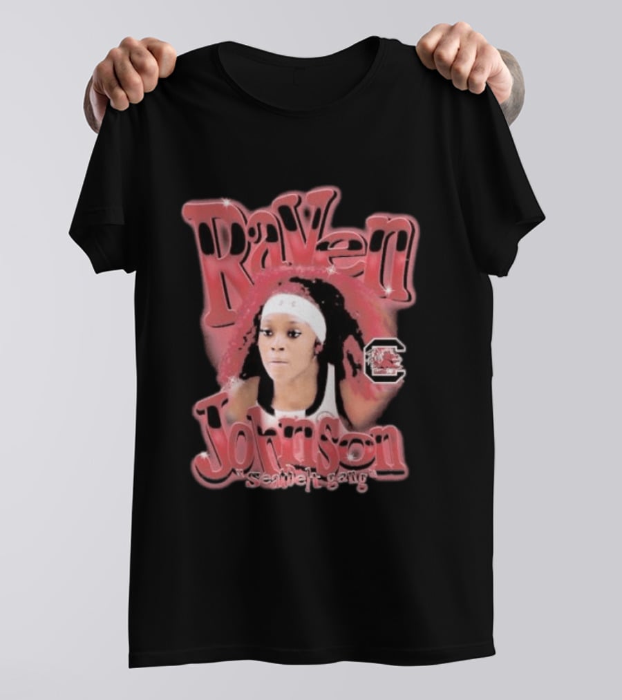 Raven Johnson South Carolina Gamecocks Seatbelt Gang T-Shirt