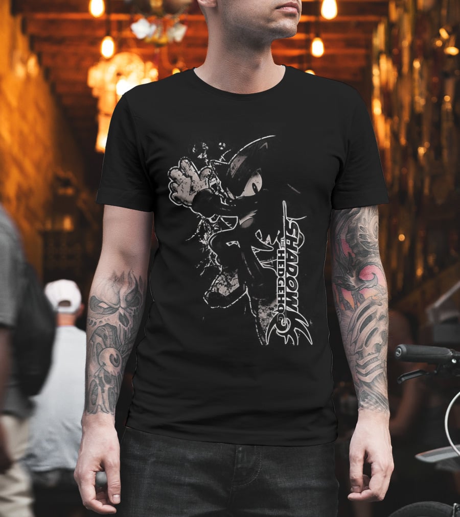 Shadow The Hedgehog Sega Character Pose Action T-Shirt