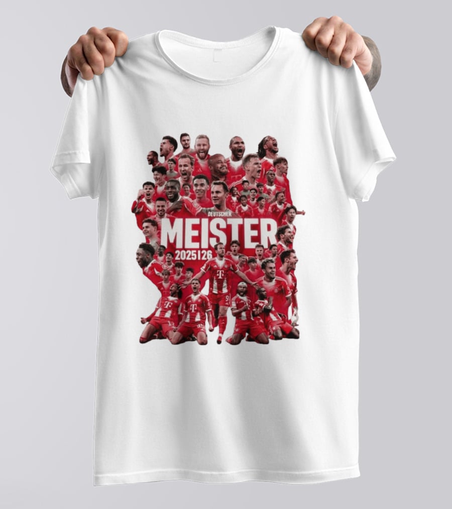 Bayern Deutscher Meister 2025 2026 Players Celebration T-Shirt
