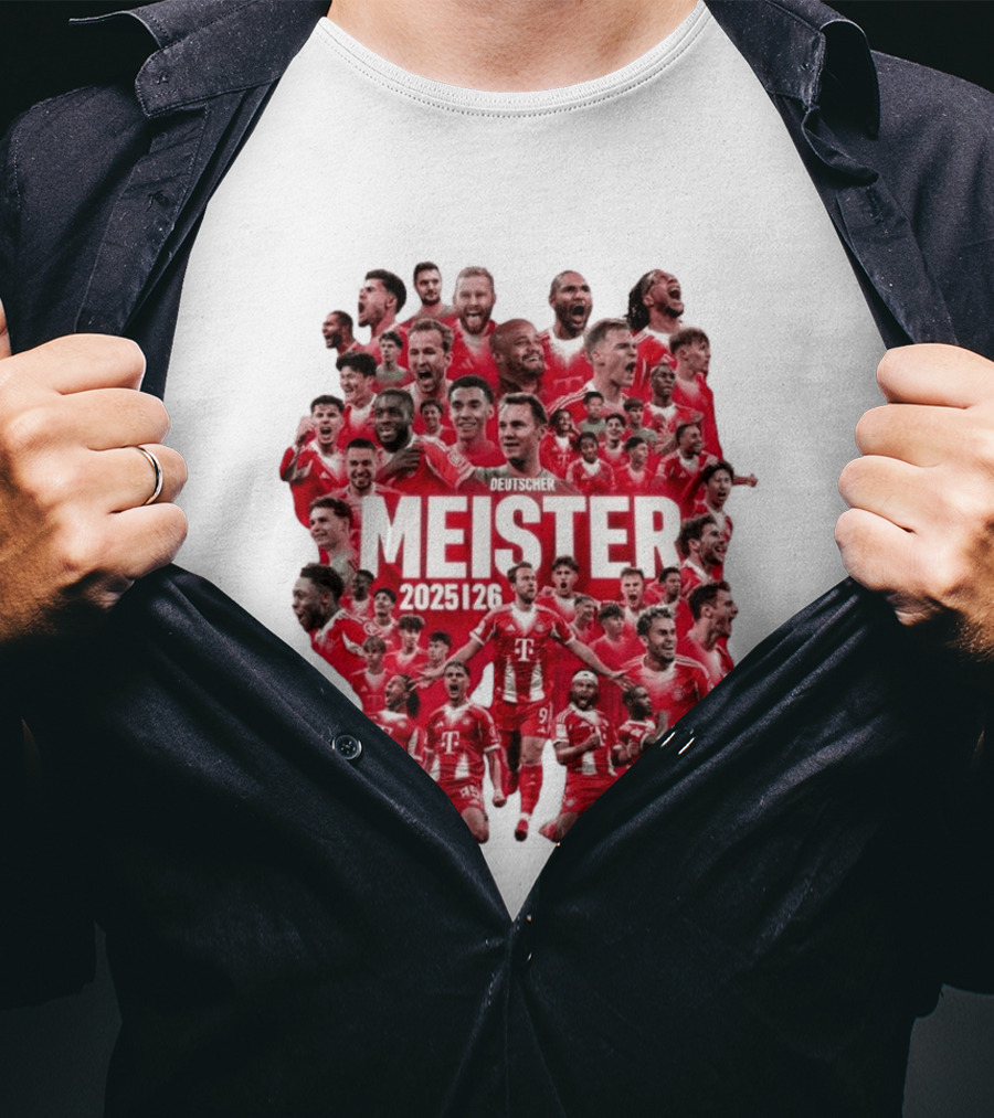 Bayern Deutscher Meister 2025 2026 Players Celebration T-Shirt