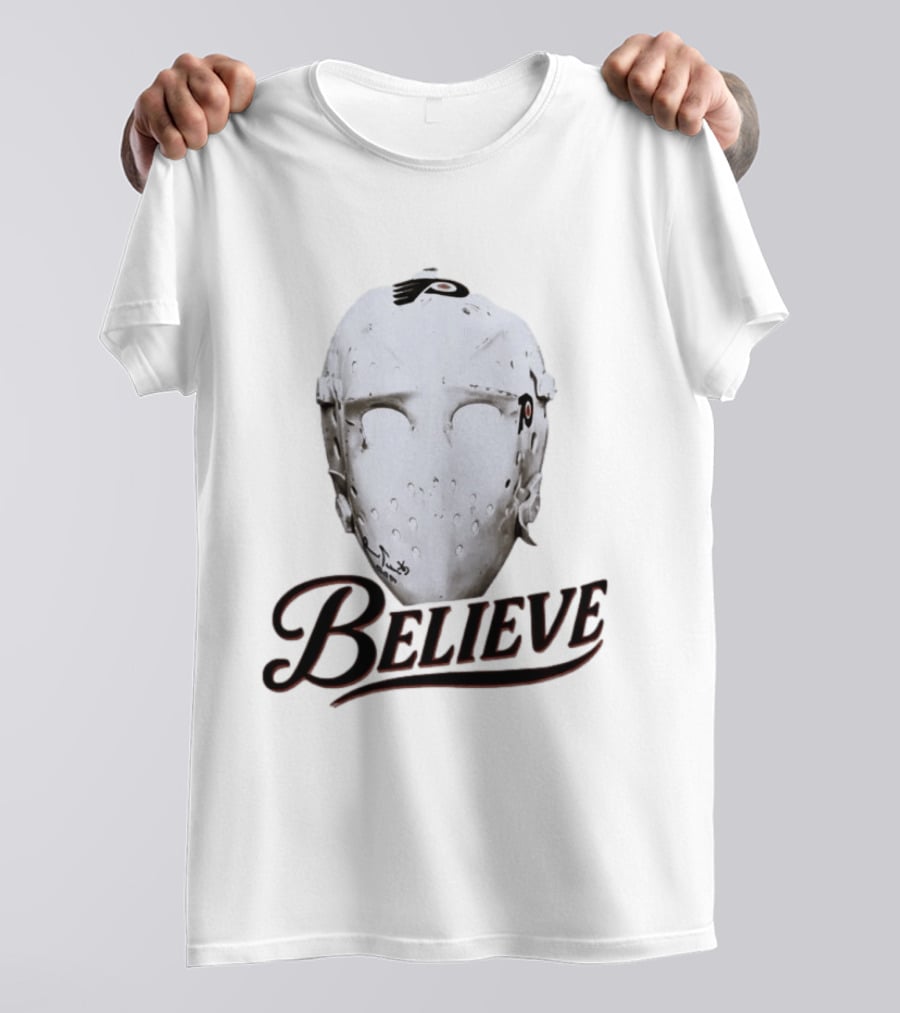 Philadelphia Flyers Believe Mask White T-Shirt