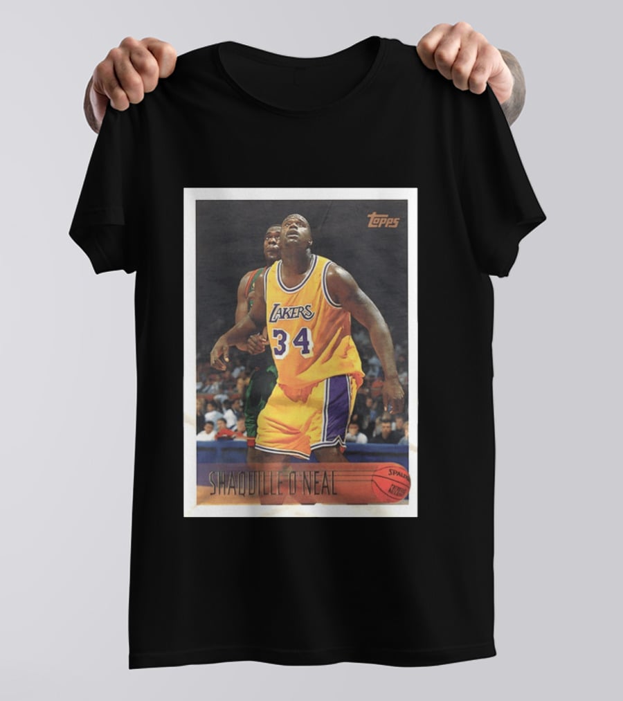 SHaQuille O'Neal Topps Lakers NBA Basketball Trading Card T-Shirt