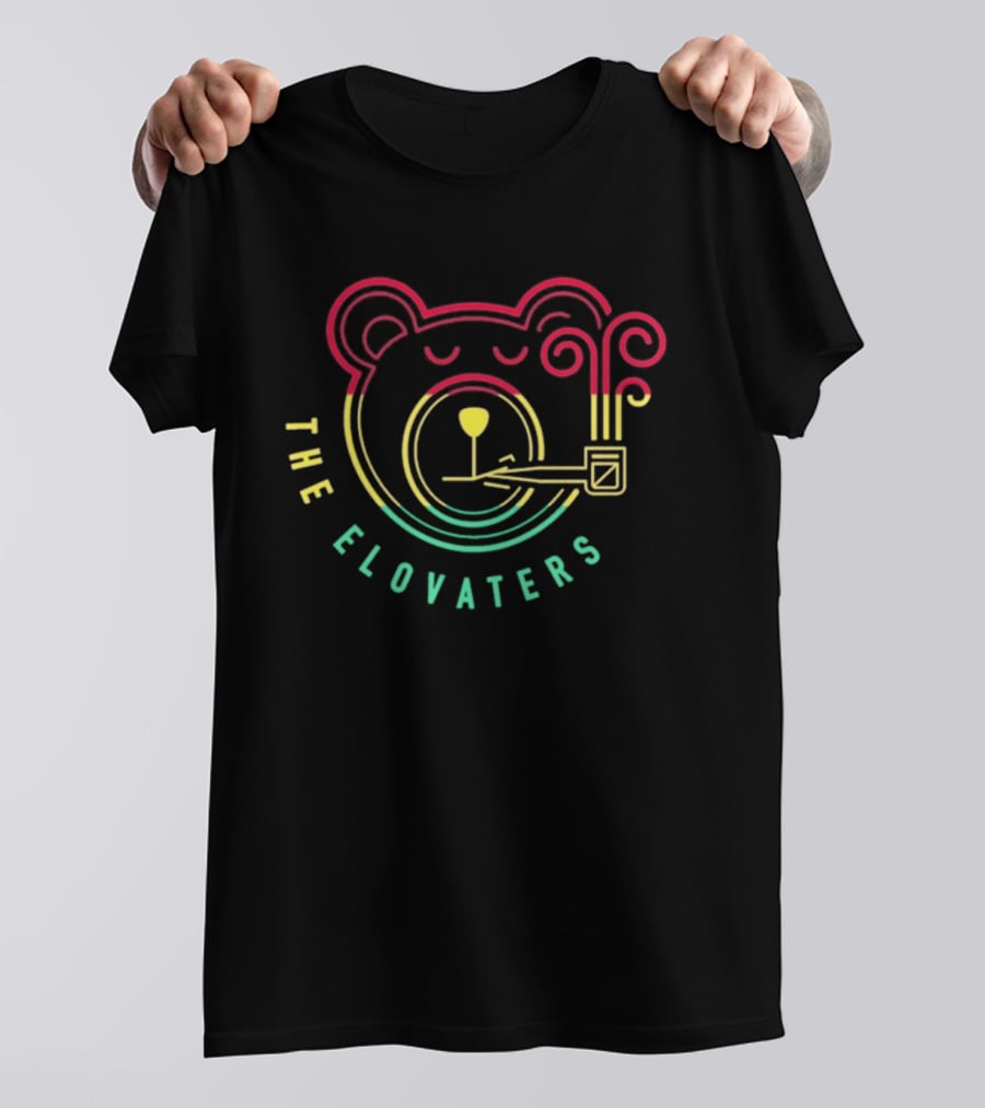 The Elovaters Rasta Bear Smoking Pipe T-Shirt