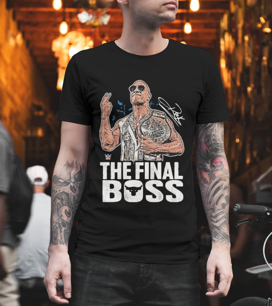 The Final Boss WWE Dwayne Johnson The Rock Signature Champion T-Shirt