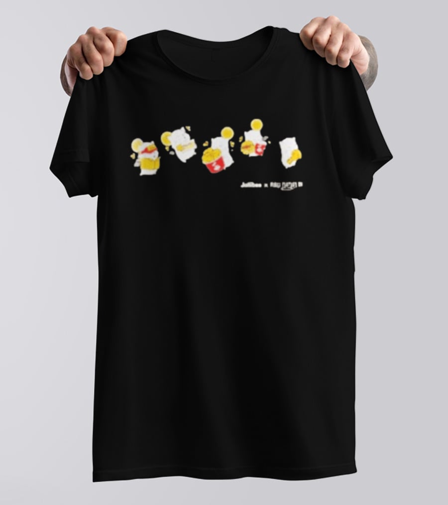 Jollibee X Final Fantasy XIV Moogle Eating Chicken And Fries T-Shirt