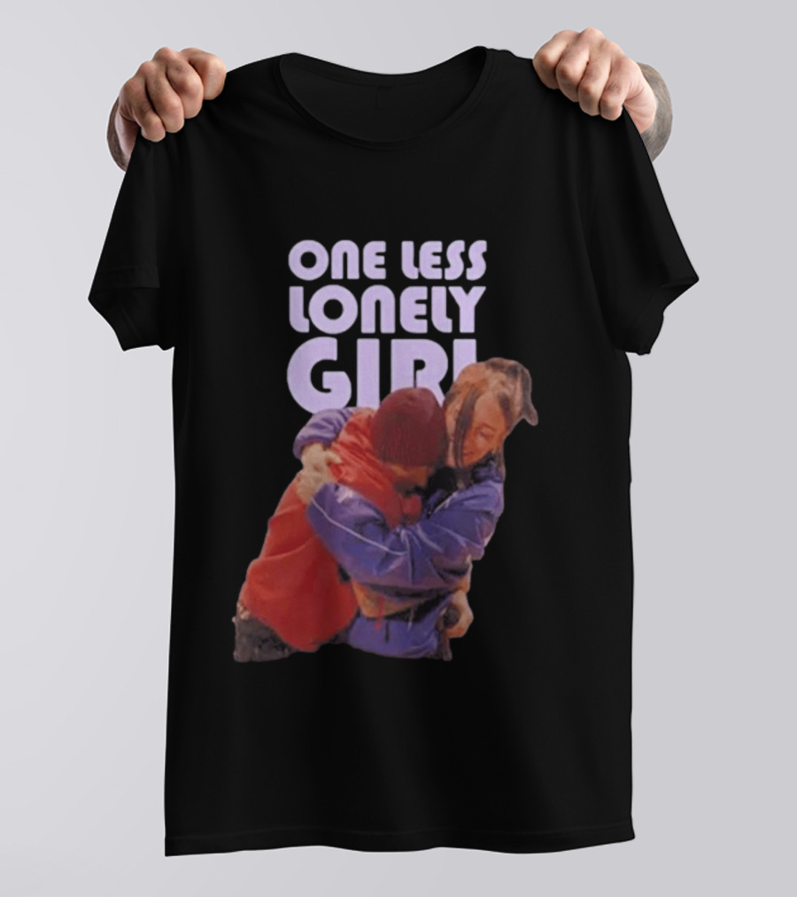 One Less Lonely Girl Billie Eilish Justin Bieber Hug T-Shirt
