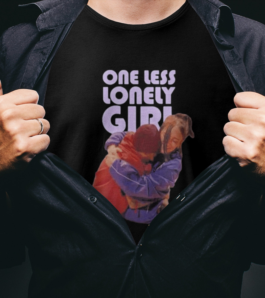 One Less Lonely Girl Billie Eilish Justin Bieber Hug T-Shirt