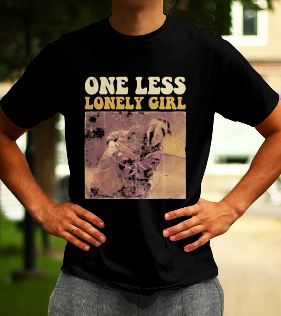Billie Eilish Justin Bieber One Less Lonely Girl Vintage Style Hug Scene T-Shirt