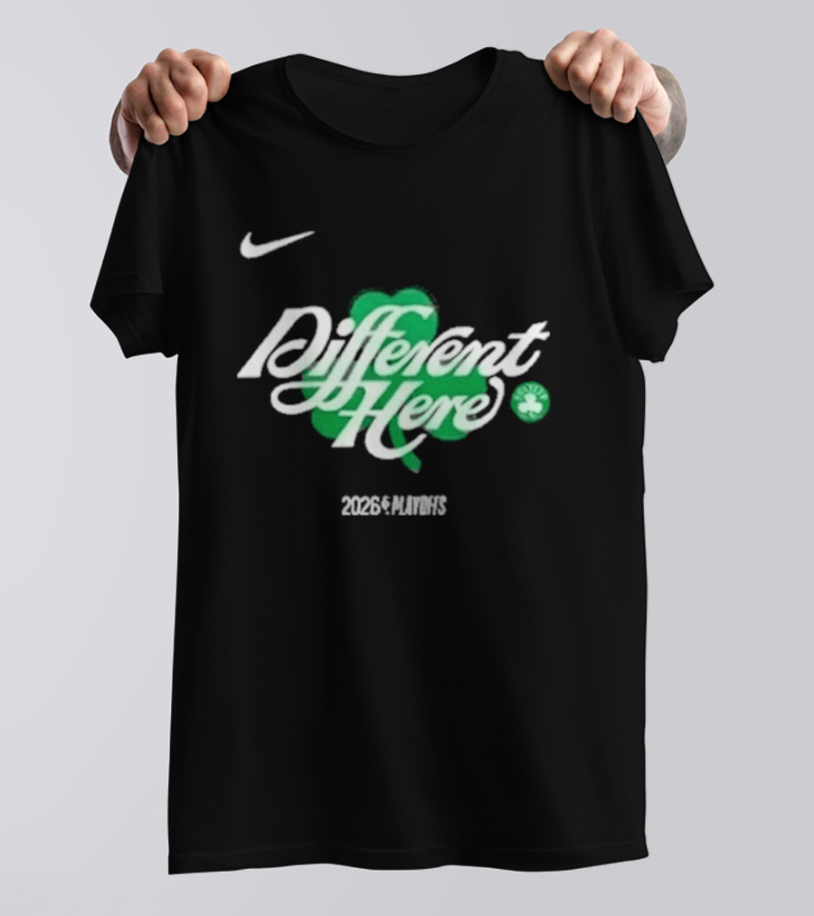 Nike Boston Celtics Different Here 2026 Clover T-Shirt
