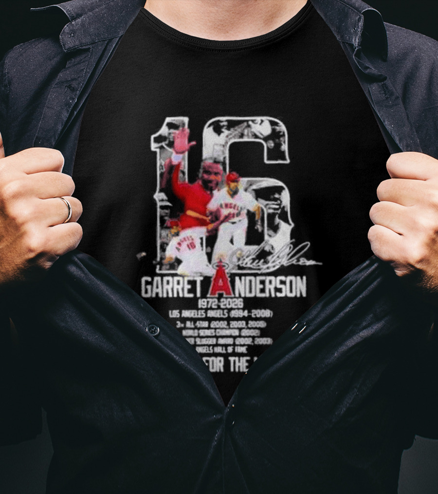 Garret Anderson 1972 2026 Los Angeles Angels Thank You For The Memories T-Shirt