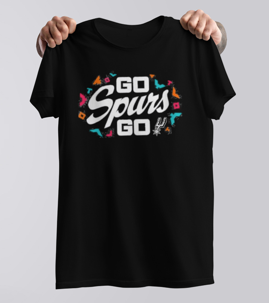 Go Spurs Go Vibrant Celebration Theme With Colorful Accents T-Shirt