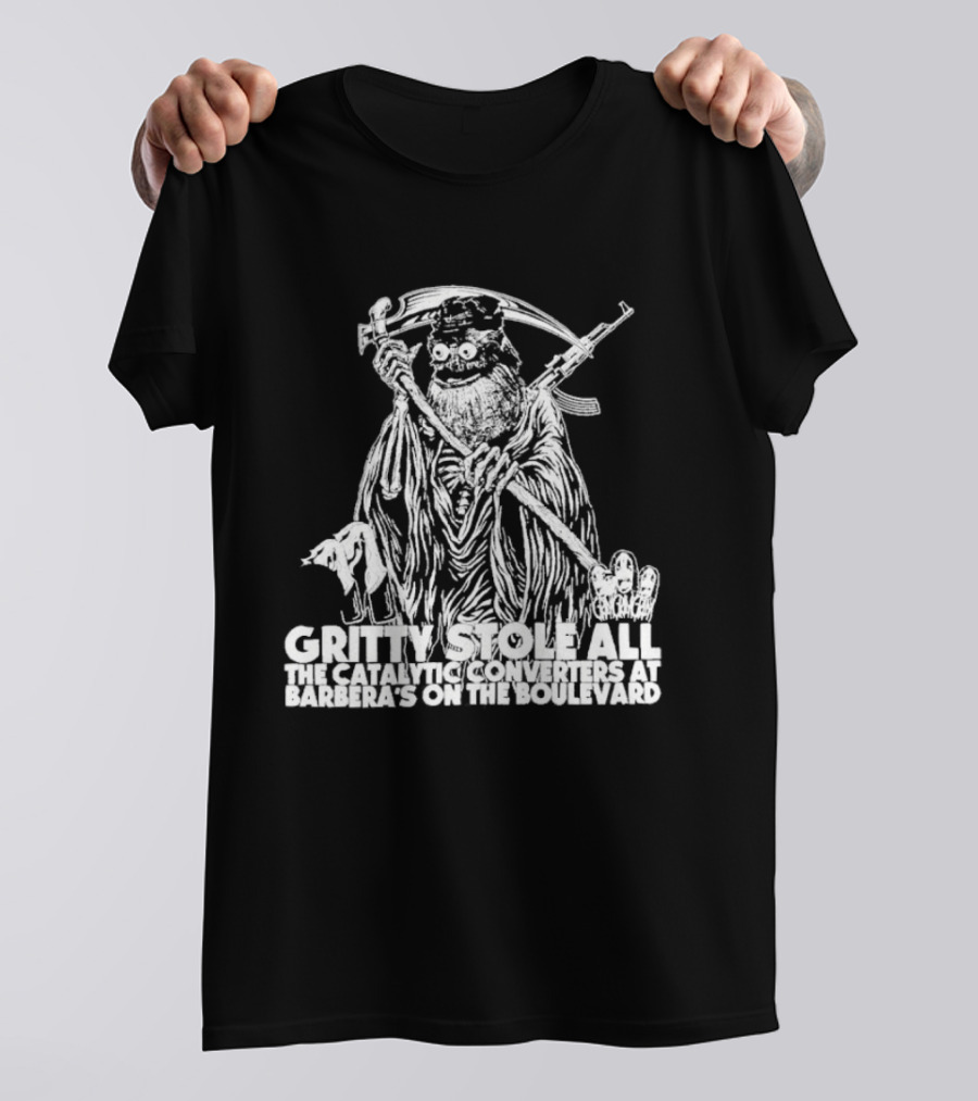 Gritty Flyers Stole All The Catalytic Converters At Barbera's On The Boulevard T-Shirt