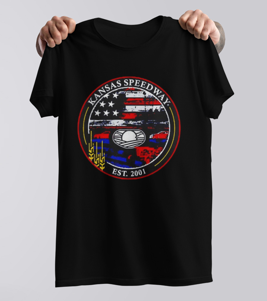 Kansas Speedway American Flag Est 2001 Racing T-Shirt