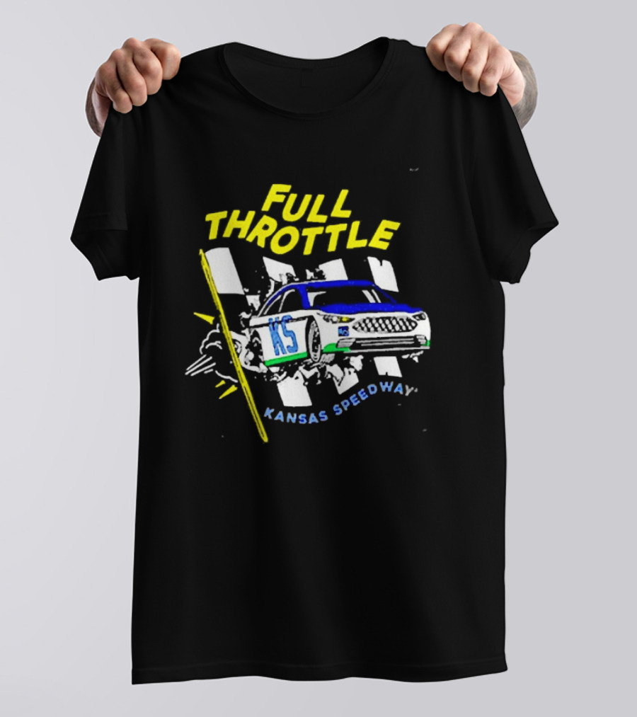 Full Throttle Kansas Speedway KS Racing Car Adventure T-Shirt