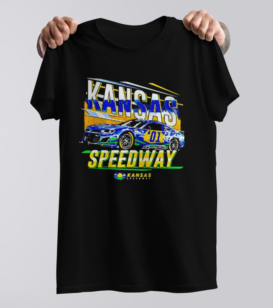 Kansas Speedway 01 Car Racing Wheatfield NASCAR T-Shirt