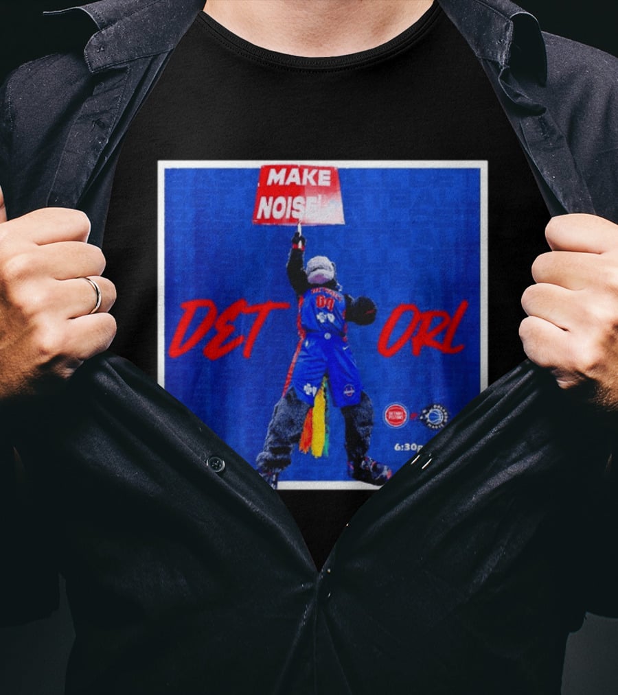 Make Noise DET Vs ORL Basketball 6:30pm Event Promotion T-Shirt