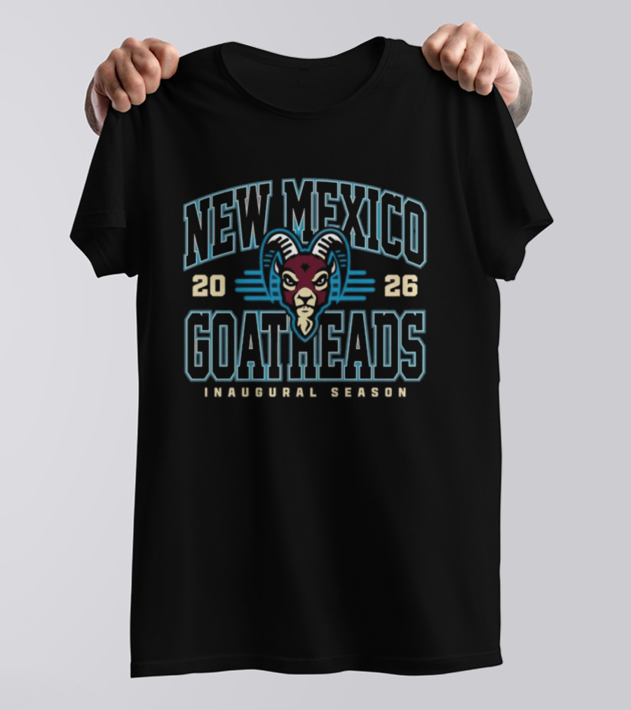 New Mexico Goatheads 2026 Inaugural Season Team Logo Vintage Sportswear T-Shirt