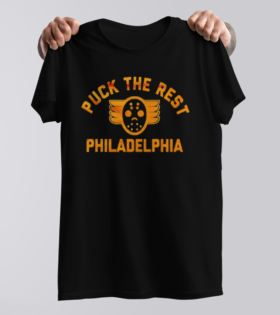 Puck The Rest Philadelphia Flyers Mask T-Shirt