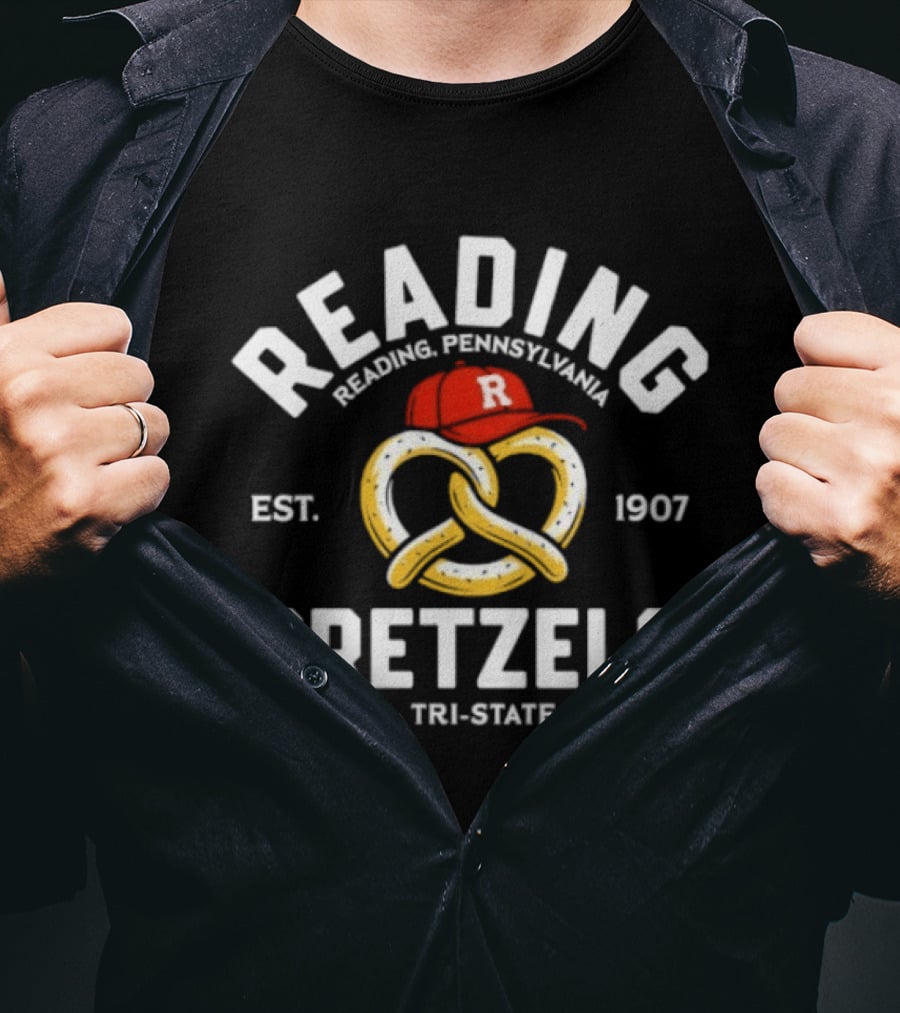 Reading Pennsylvania Pretzels Est. 1907 Class B Tri State League T-Shirt