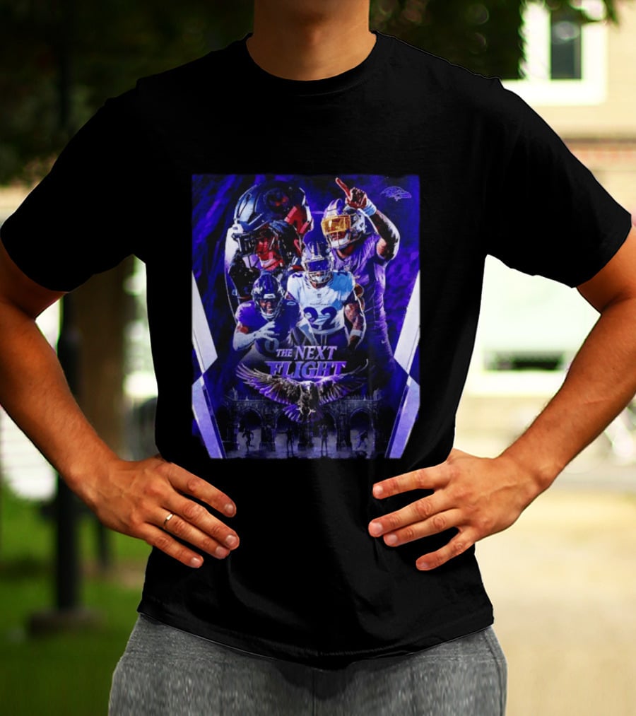The Next Flight Baltimore Ravens 2026 Season NFL Team Players Ravens Fans T-Shirt