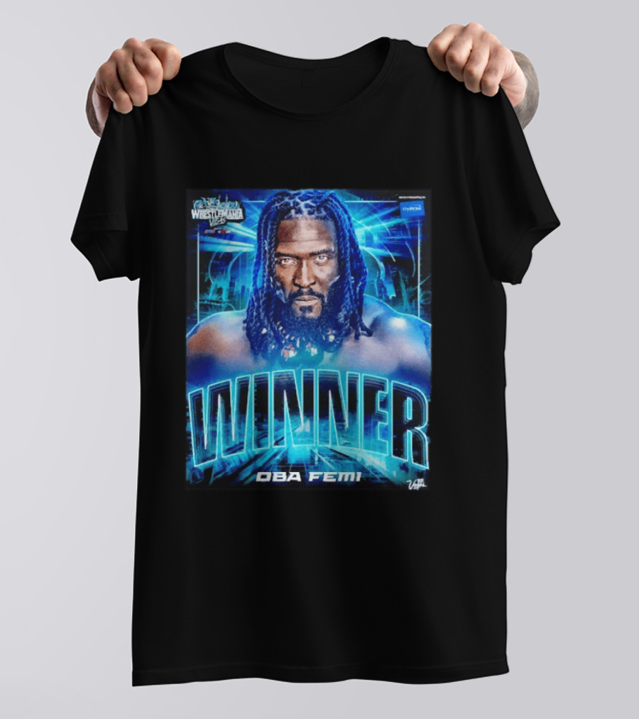 Winner WWE Superstar Oba Femi WrestleMania 42 Vegas Victory T-Shirt