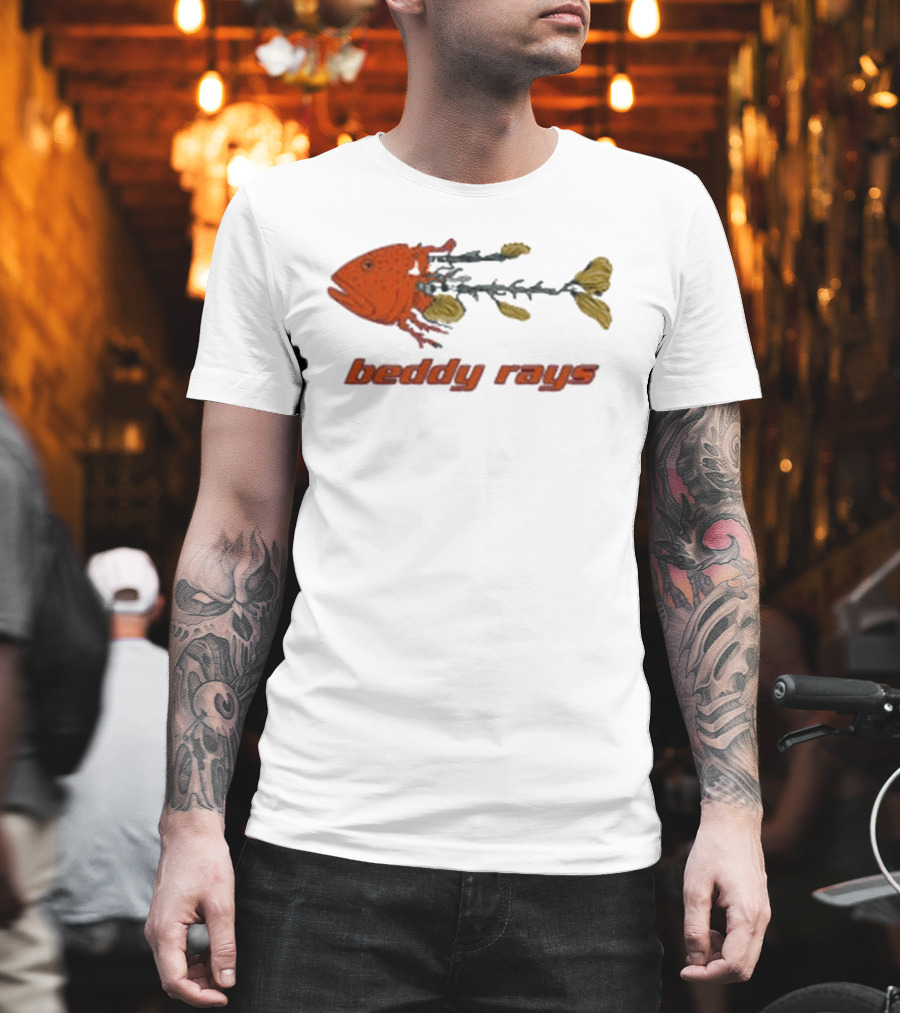 Beddy Rays Coral Trout Fish Skeleton T-Shirt